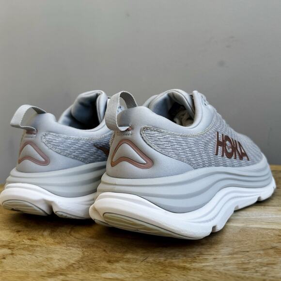 Hoka Gaviota 5 Running Shoes Women's Size 9.5 D Wide Harbor Mist Gray Stability - Picture 4 of 12